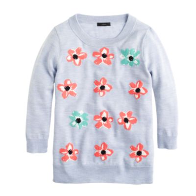 Merino Tippi sweater in graphic floral