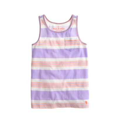 Girls' racerback tank in stripe