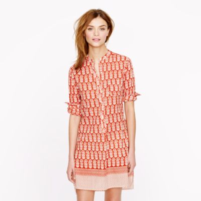Nili Lotan&reg; for J.Crew beach dress in wood-block print