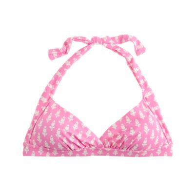 Thistle print banded halter top