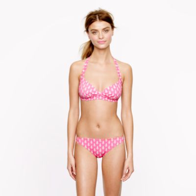 Thistle print banded halter top