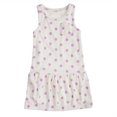 Girls' sleeveless terry dress in dot