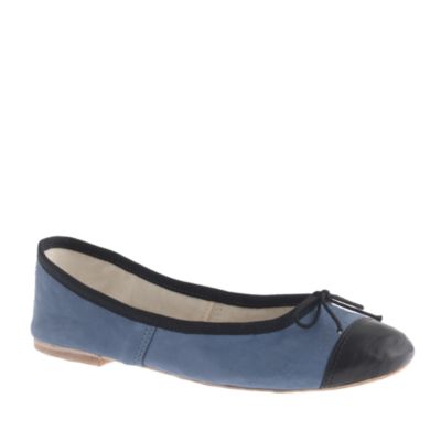 E. Porselli for J.Crew cap toe leather ballet flats