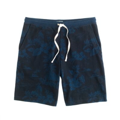Heavyweight cotton short in floral pattern
