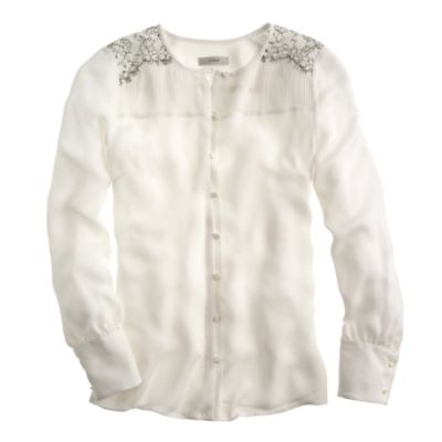 Collection shoulder-lace blouse