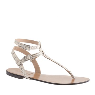Collection Tabbie snakeskin T-strap sandals
