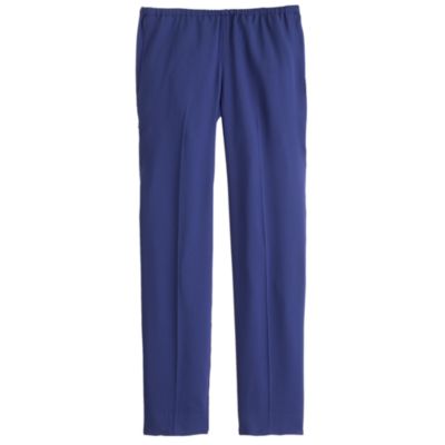 Pull-on lined crepe pant