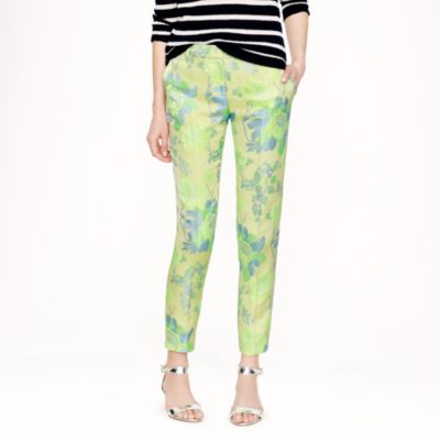 Collection caf&eacute; capri in neon floral jacquard