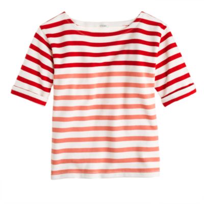Lightweight terry tee in stripe