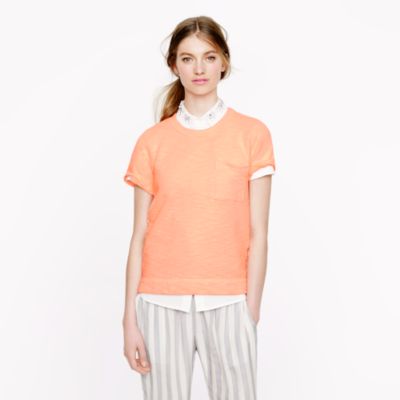 Short-sleeve summerweight boyfriend sweatshirt