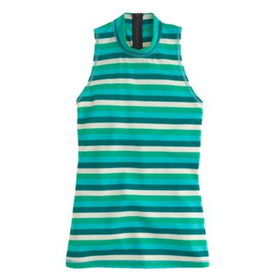 Caribbean stripe sleeveless rash guard