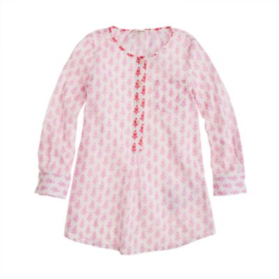 Girls' pocket tunic in thistle print