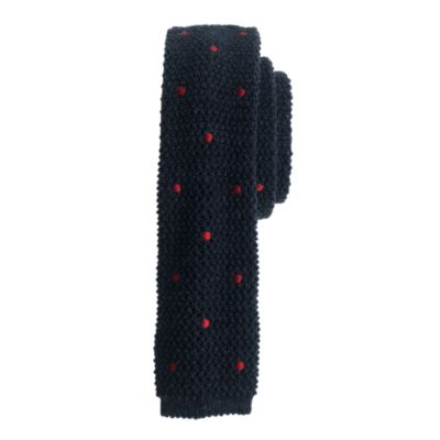 Knit tie in large dot