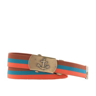 Boys' tri-color stripe elastic belt