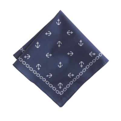 Anchor-print pocket square