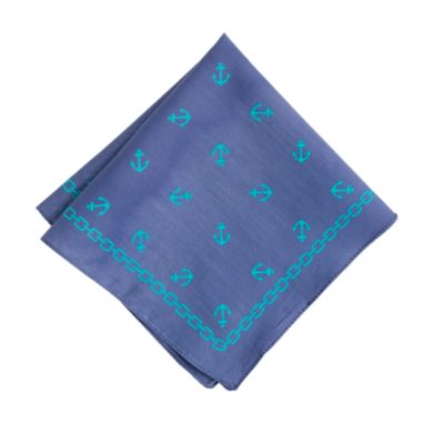 Anchor-print pocket square
