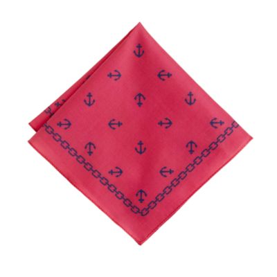 Anchor-print pocket square