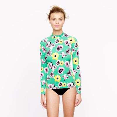 Punk floral rash guard