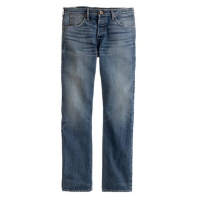 Wallace & barnes slim selvedge jean in indigo fade