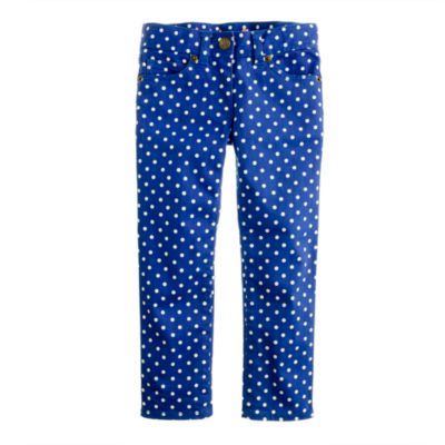 Girls' ankle toothpick jean in dot