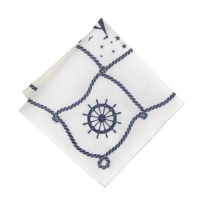 Nautical-print pocket square
