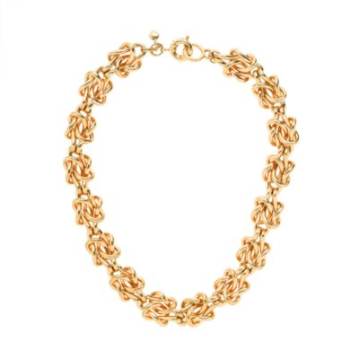 Golden knot necklace