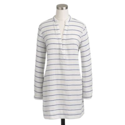 V-neck tunic in wave stripe