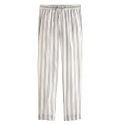 Silk crepe stripe pant