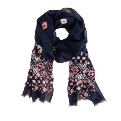 Embroidered scarf