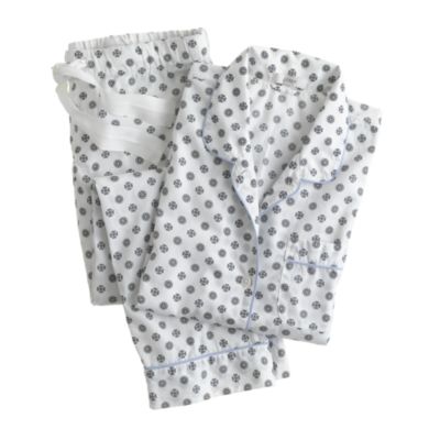 Vintage short-sleeve pajama set in dot foulard