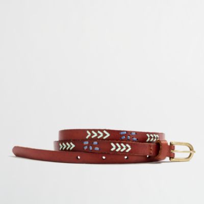 Factory woven zigzag belt