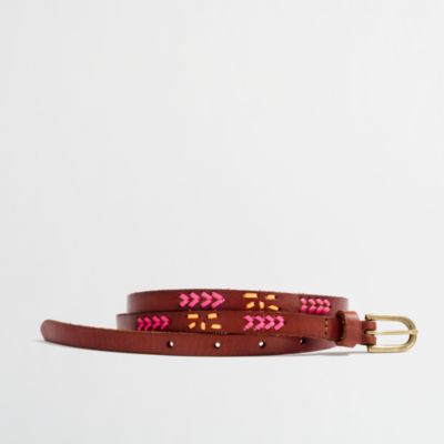 Factory woven zigzag belt