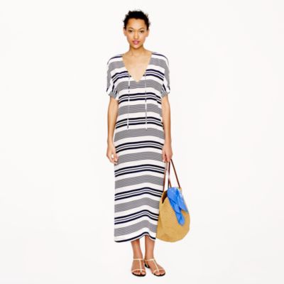 Silk stripe maxidress