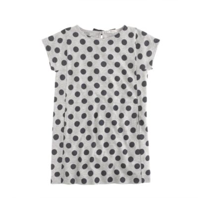 Girls' bow-neck tunic in dot