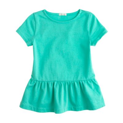 Girls' short-sleeve peplum tee