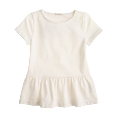 Girls' short-sleeve peplum tee