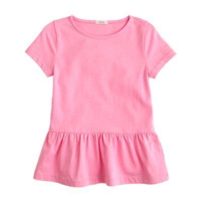 Girls' short-sleeve peplum tee