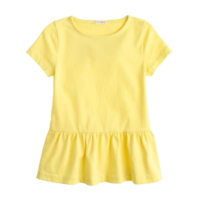 Girls' short-sleeve peplum tee