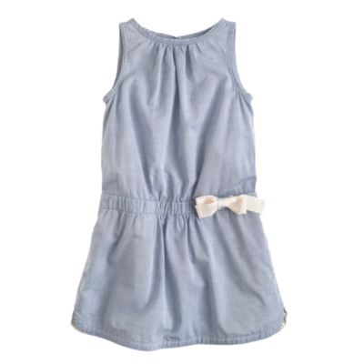Girls' day dress in chambray