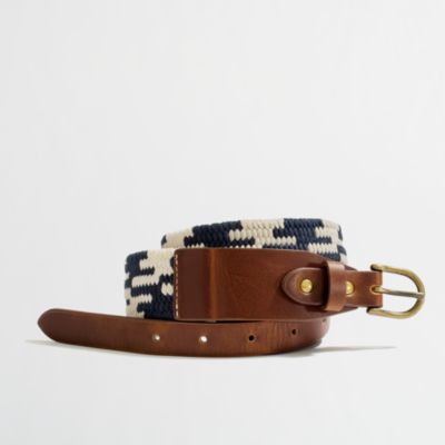 Factory navy stretch belt