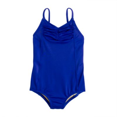 Girls' shirred tank in solid