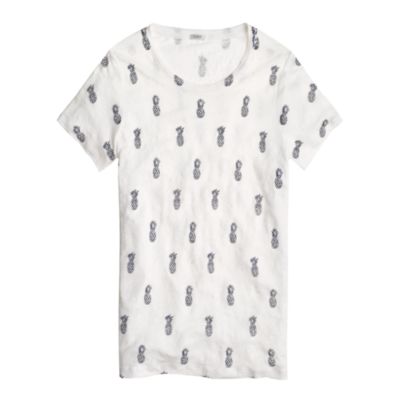 Linen golden pineapple tee