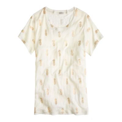 Linen golden pineapple tee