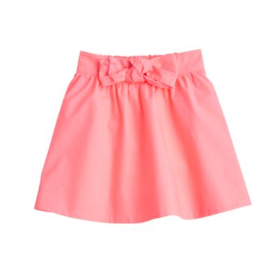 Girls' poplin bow skirt