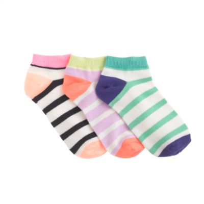 Girls' ankle socks three-pack