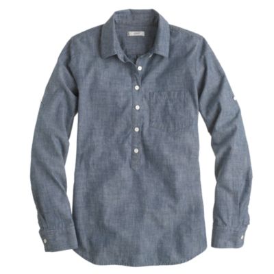 Camp popover in selvedge chambray