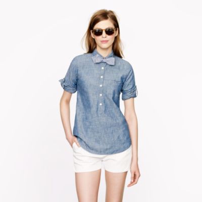 Camp popover in selvedge chambray