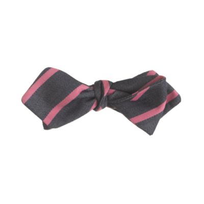 Pink stripe bow tie