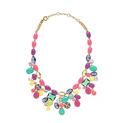 Color mix statement necklace