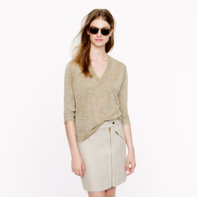 Space-dyed V-neck sweater